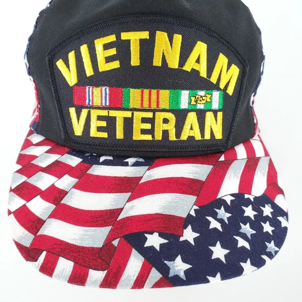 HMC HONORS Men Hat US Flag Vietnam Veteran